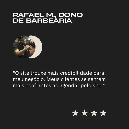 Depoimento de cliente sobre o site feito pela Visual Web