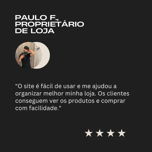 Depoimento de cliente sobre o site feito pela Visual Web