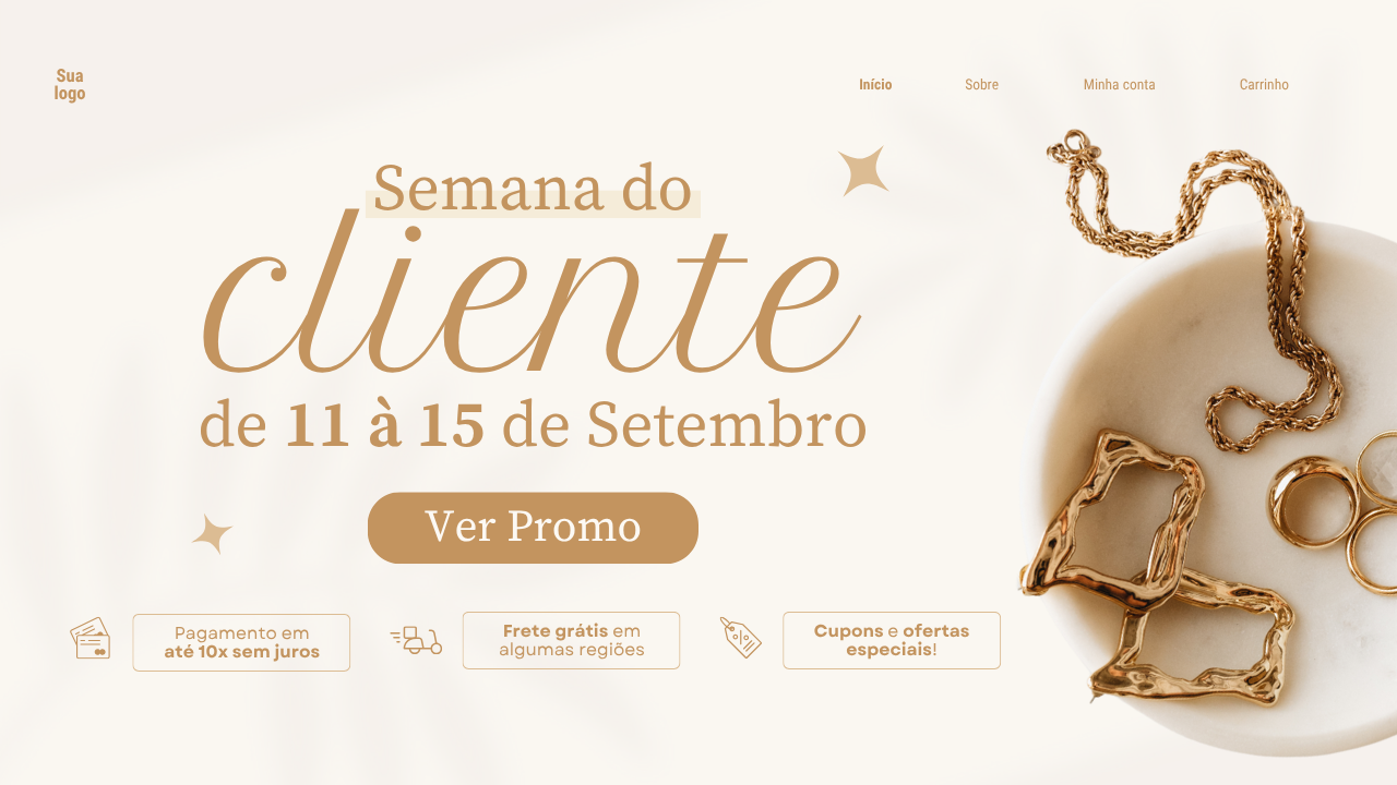 Banner para site dia do cliente data comemorativa minimalista e elegante