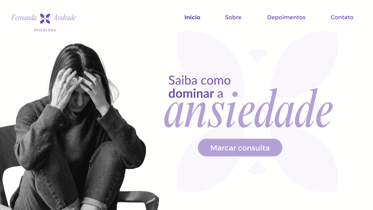 Post Instagram Saúde Mental Ansiedade Psicóloga Terapia Minimalista Lilás